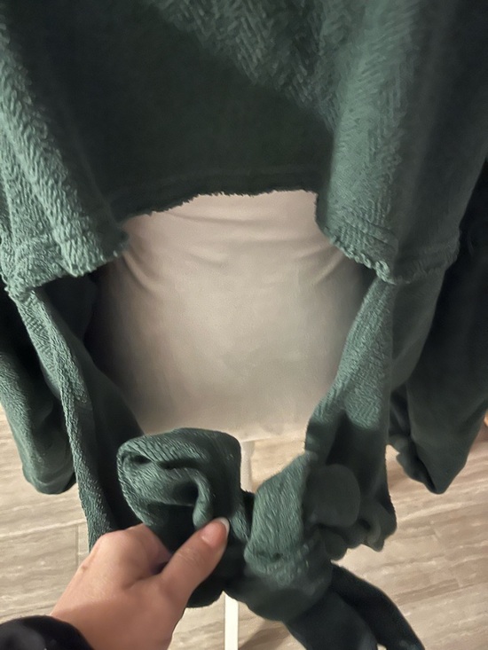 Free People Beach Alyria Solid Pullover Med Cutout Tie Sweatshirt Green Sweater - Picture 5 of 7